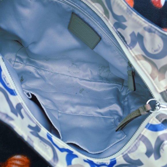 COACH Alexandra Chsin Link Clover Signature C Multicolor Shoulder Bag - Picture 7 of 8